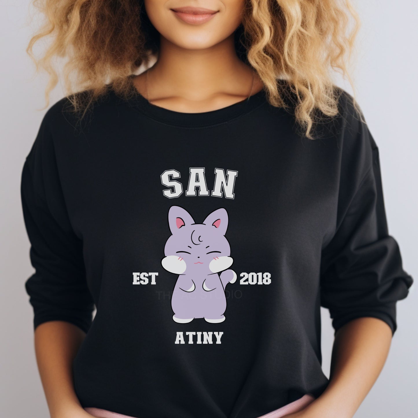 ATINY Character Crewneck in Black
