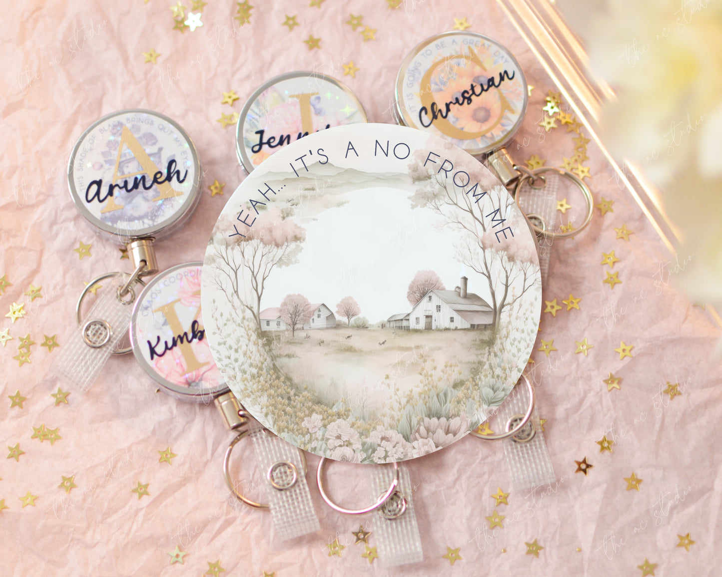 Custom Badge Reel (Floral)