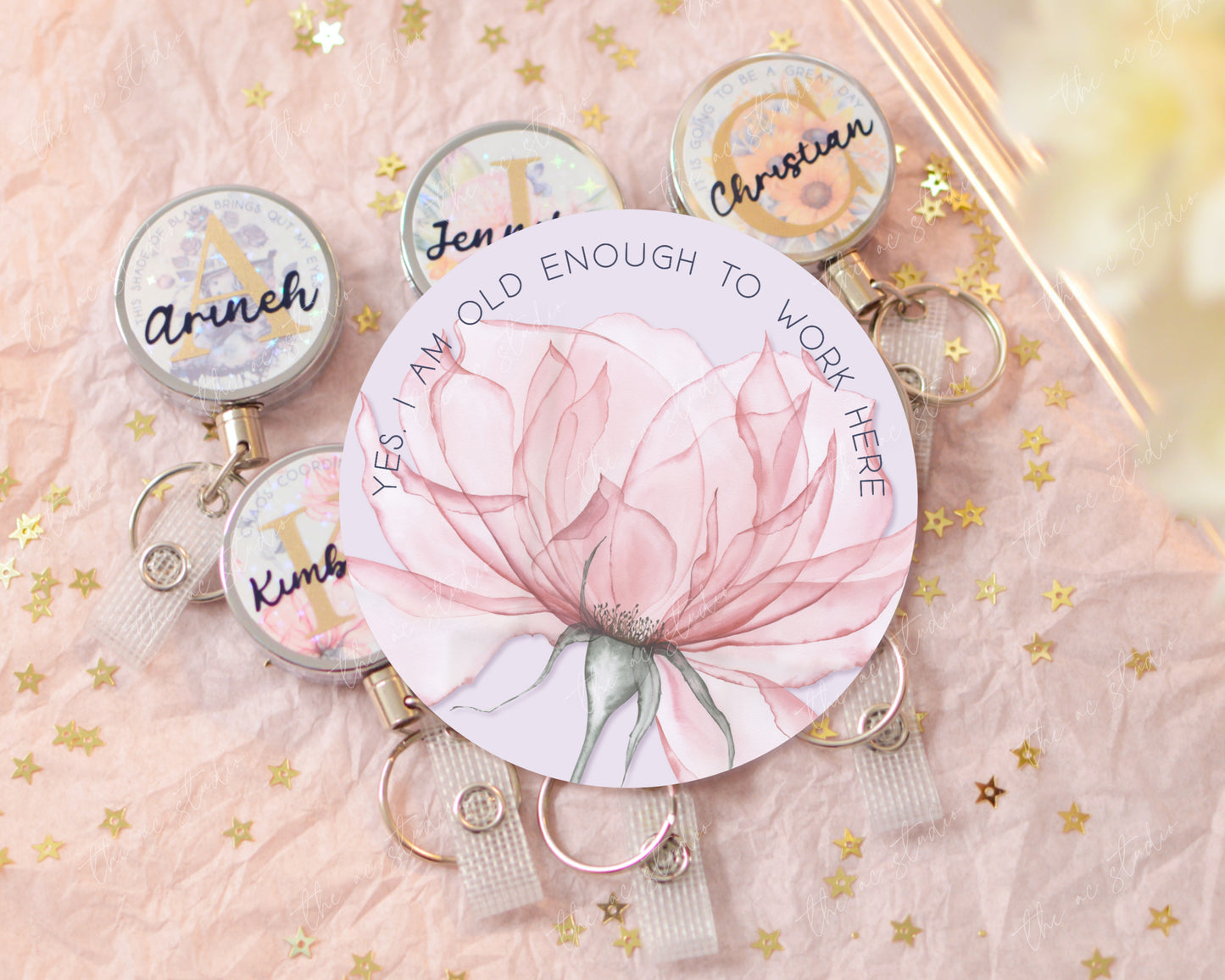 Custom Badge Reel (Floral)