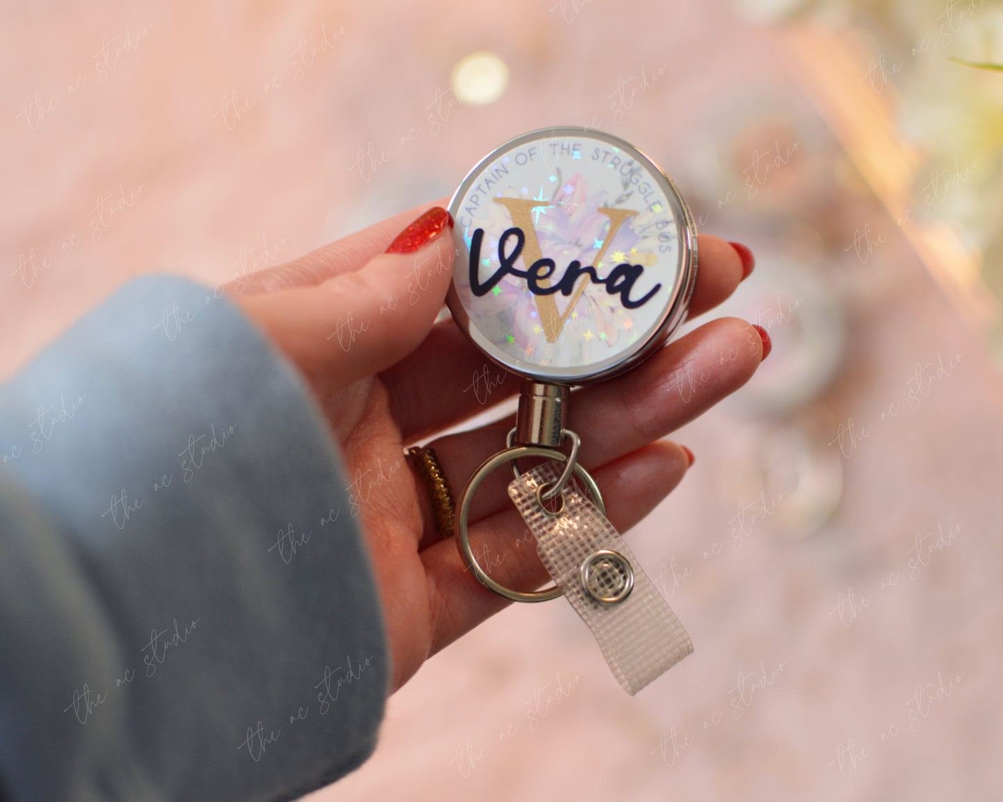 Custom Badge Reel (Floral)