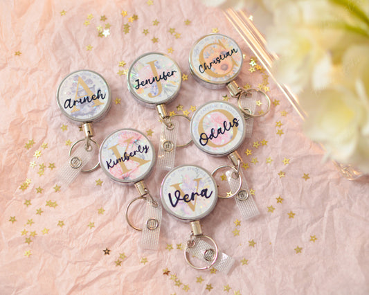 Custom Badge Reel (Floral)