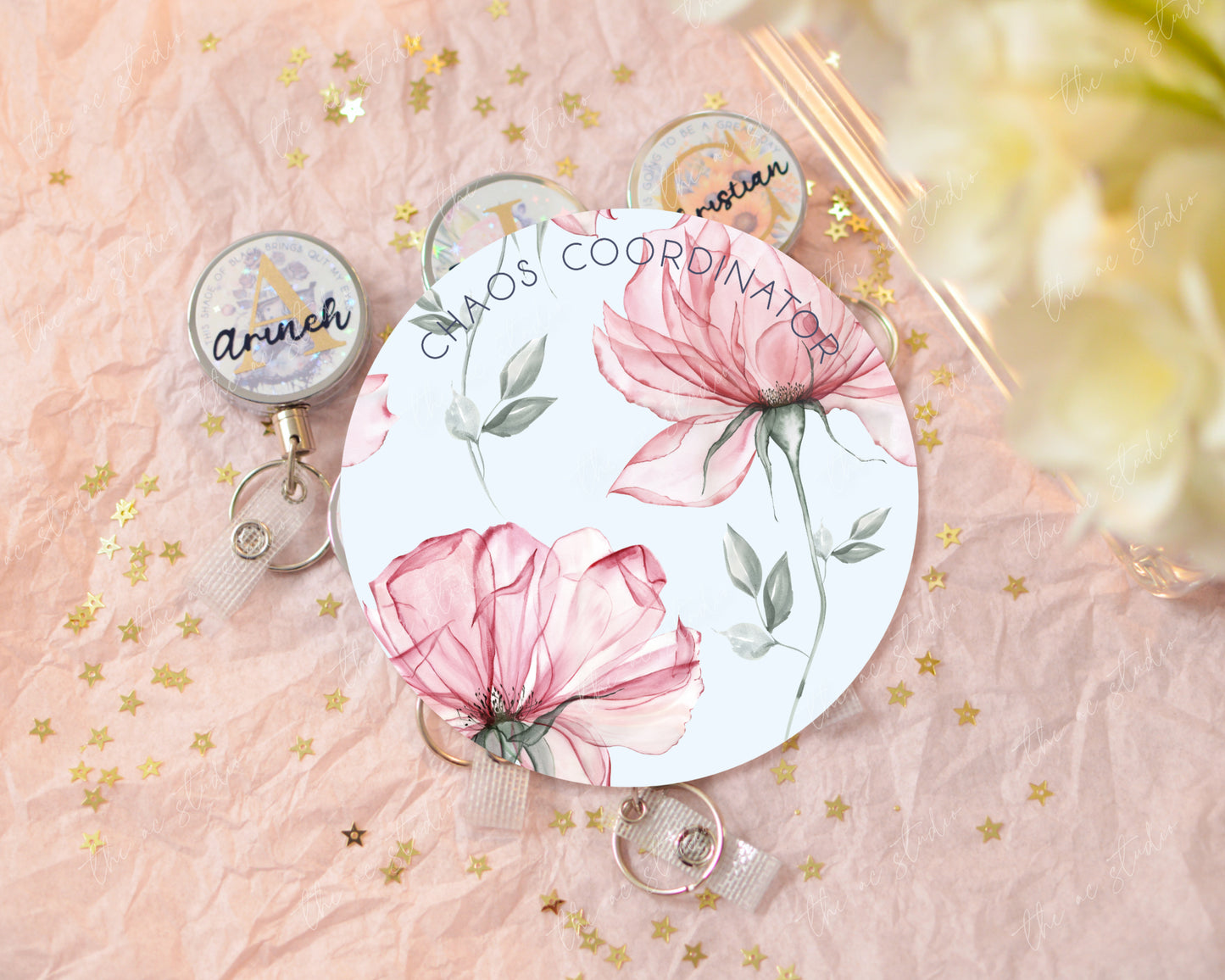 Custom Badge Reel (Floral)