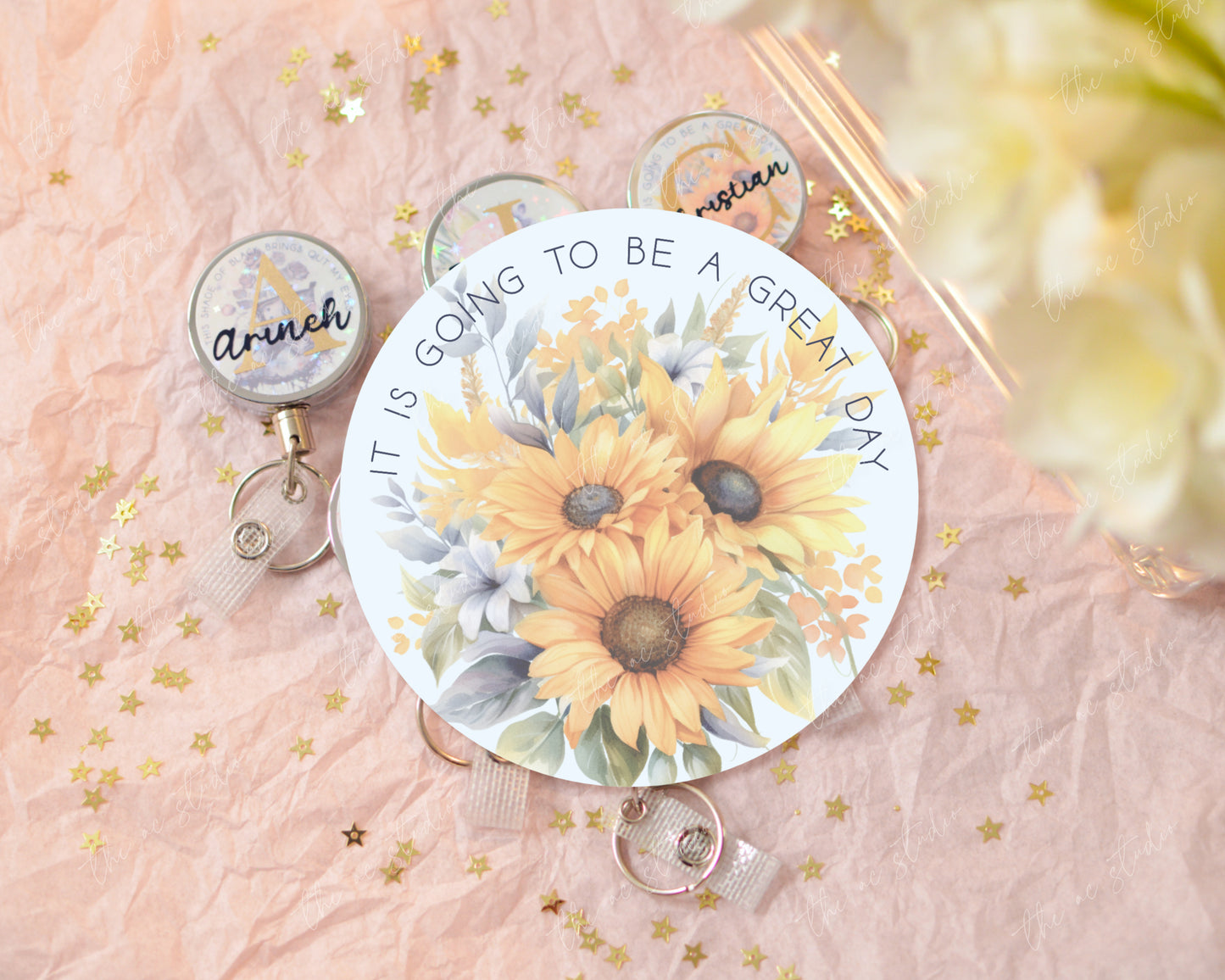 Custom Badge Reel (Floral)