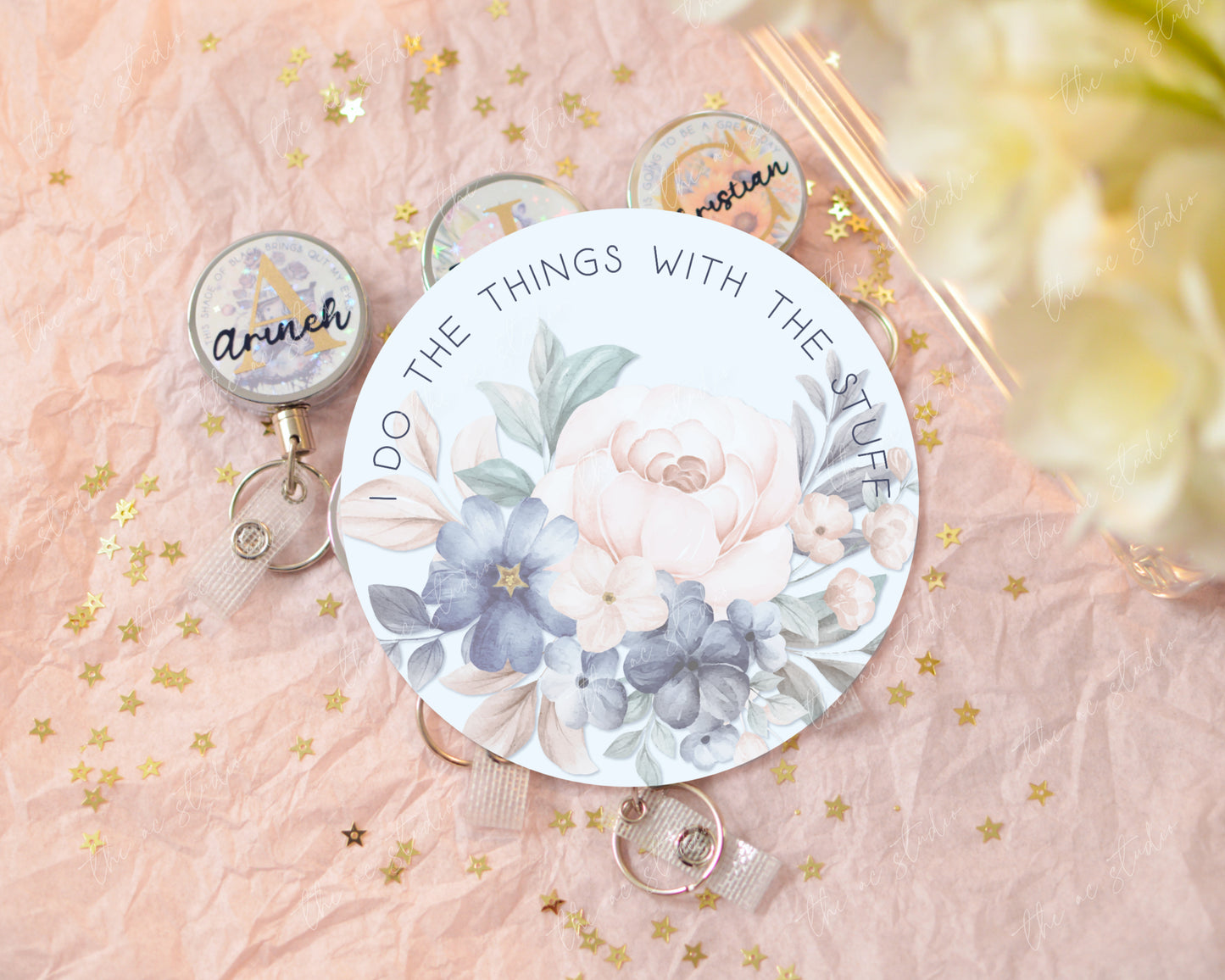 Custom Badge Reel (Floral)