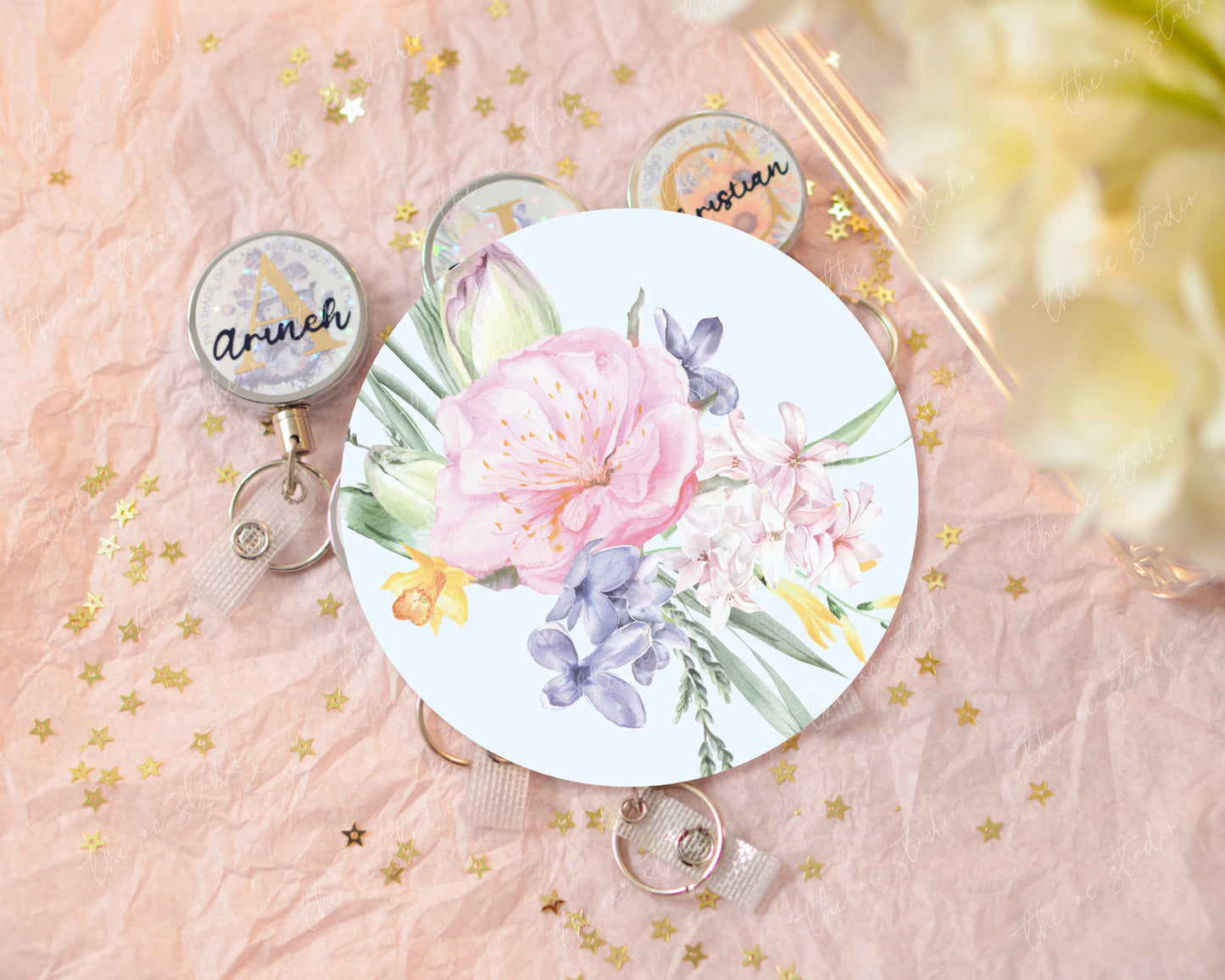 Custom Badge Reel (Floral)