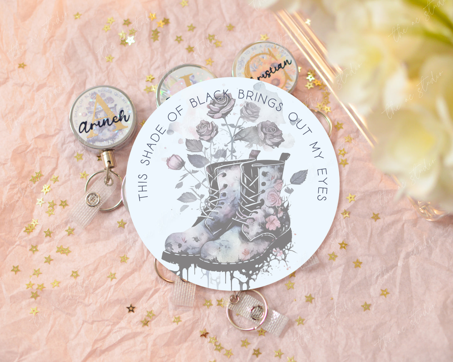 Custom Badge Reel (Floral)