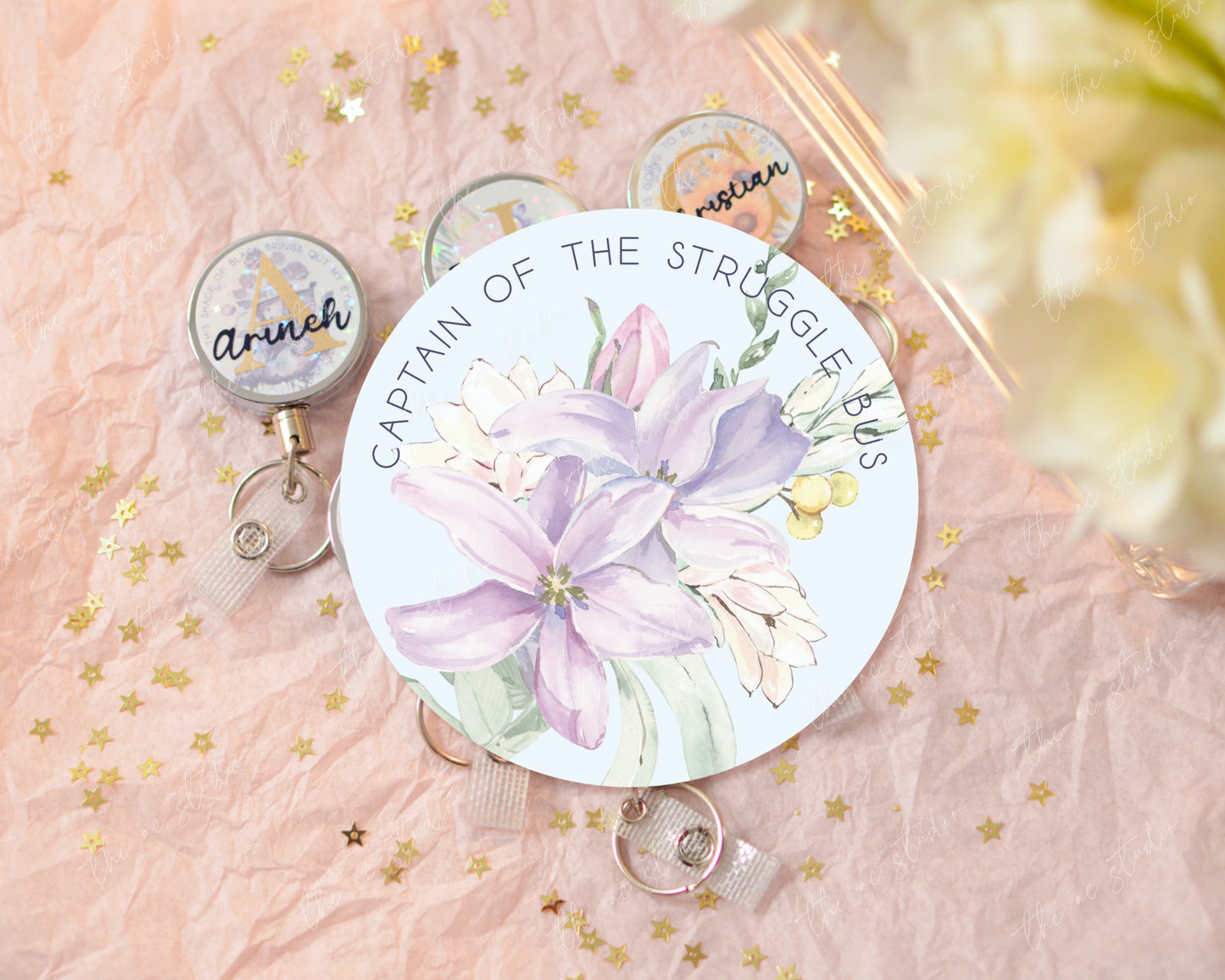 Custom Badge Reel (Floral)