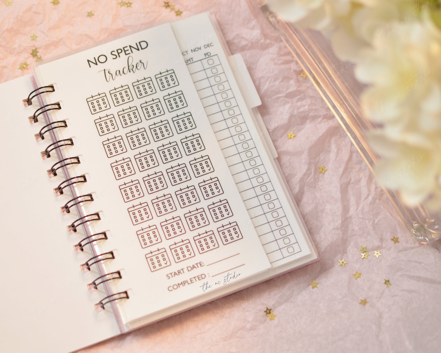 Monogram Budget Planner, Soft Pink