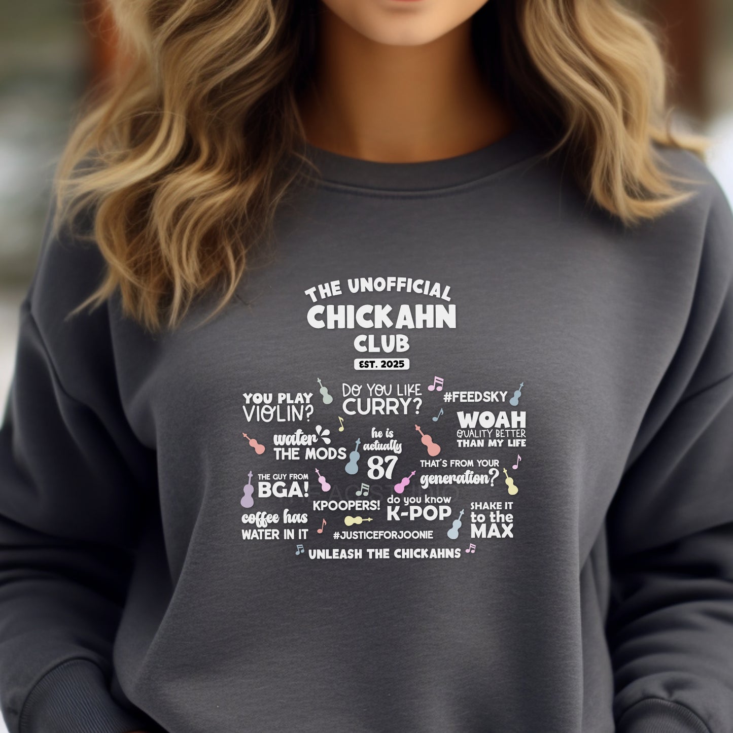 ChickAhn Club Comments Crewneck Sweater
