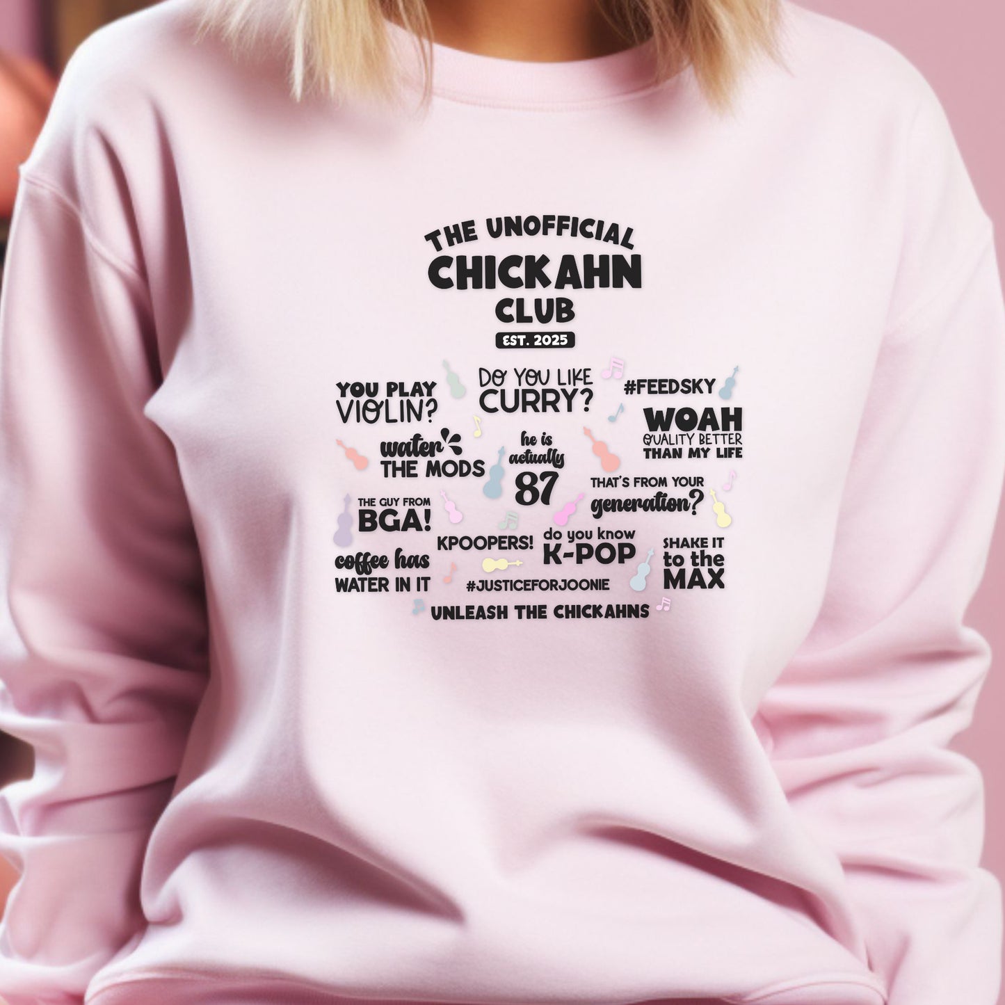 ChickAhn Club Comments Crewneck Sweater