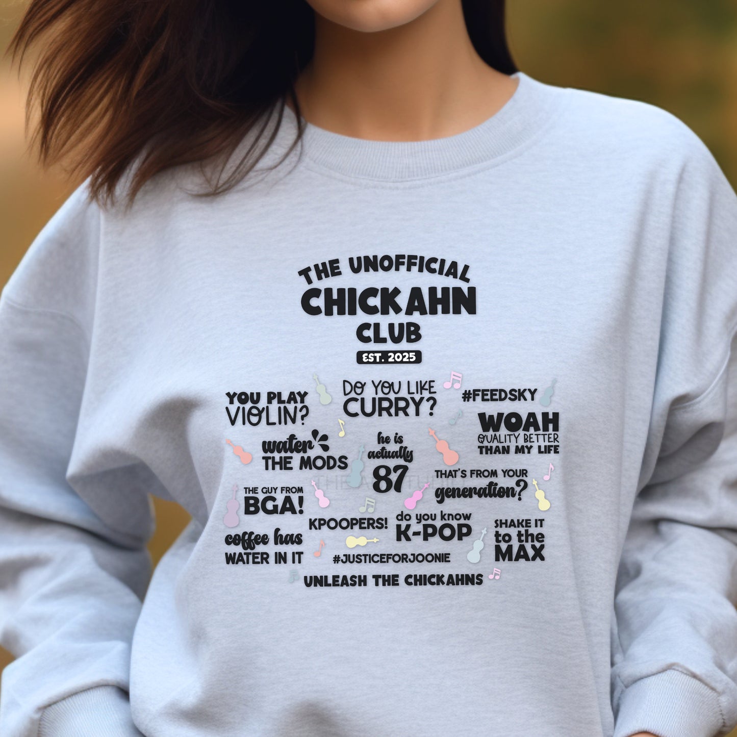 ChickAhn Club Comments Crewneck Sweater