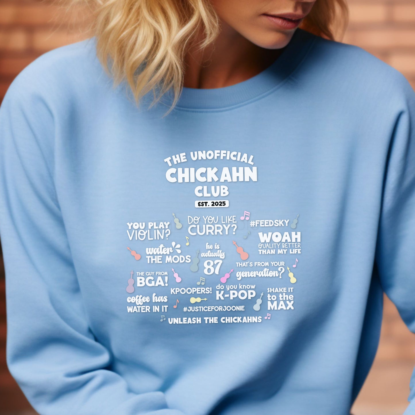 ChickAhn Club Comments Crewneck Sweater