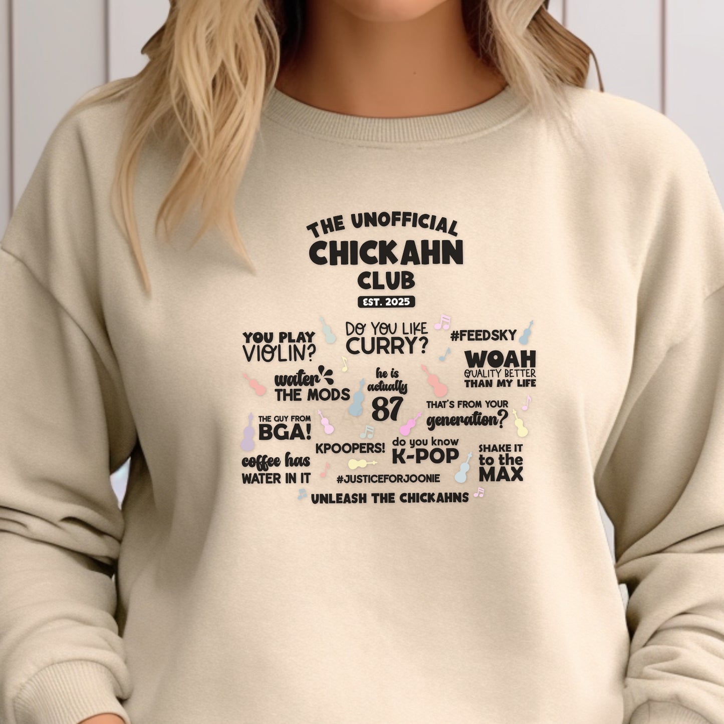 ChickAhn Club Comments Crewneck Sweater