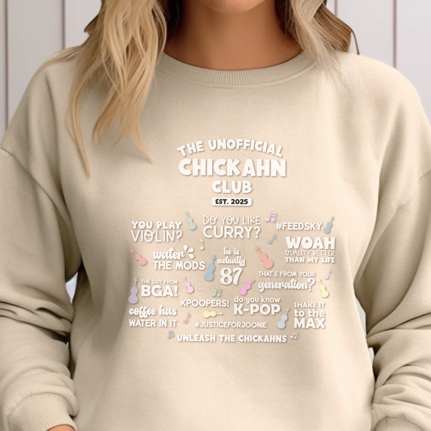 ChickAhn Club Comments Crewneck Sweater