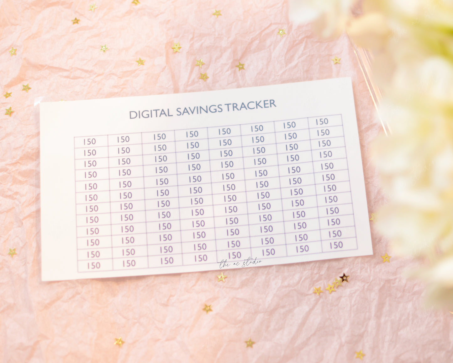 Digital Savings Challenge Tracker Sheet