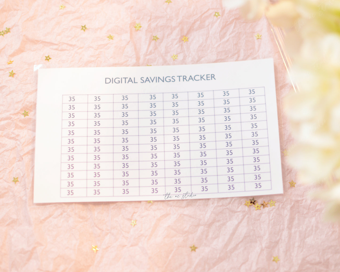Digital Savings Challenge Tracker Sheet