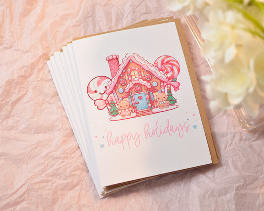 Kawaii Happy Holidays Theme 1 Greeting Card