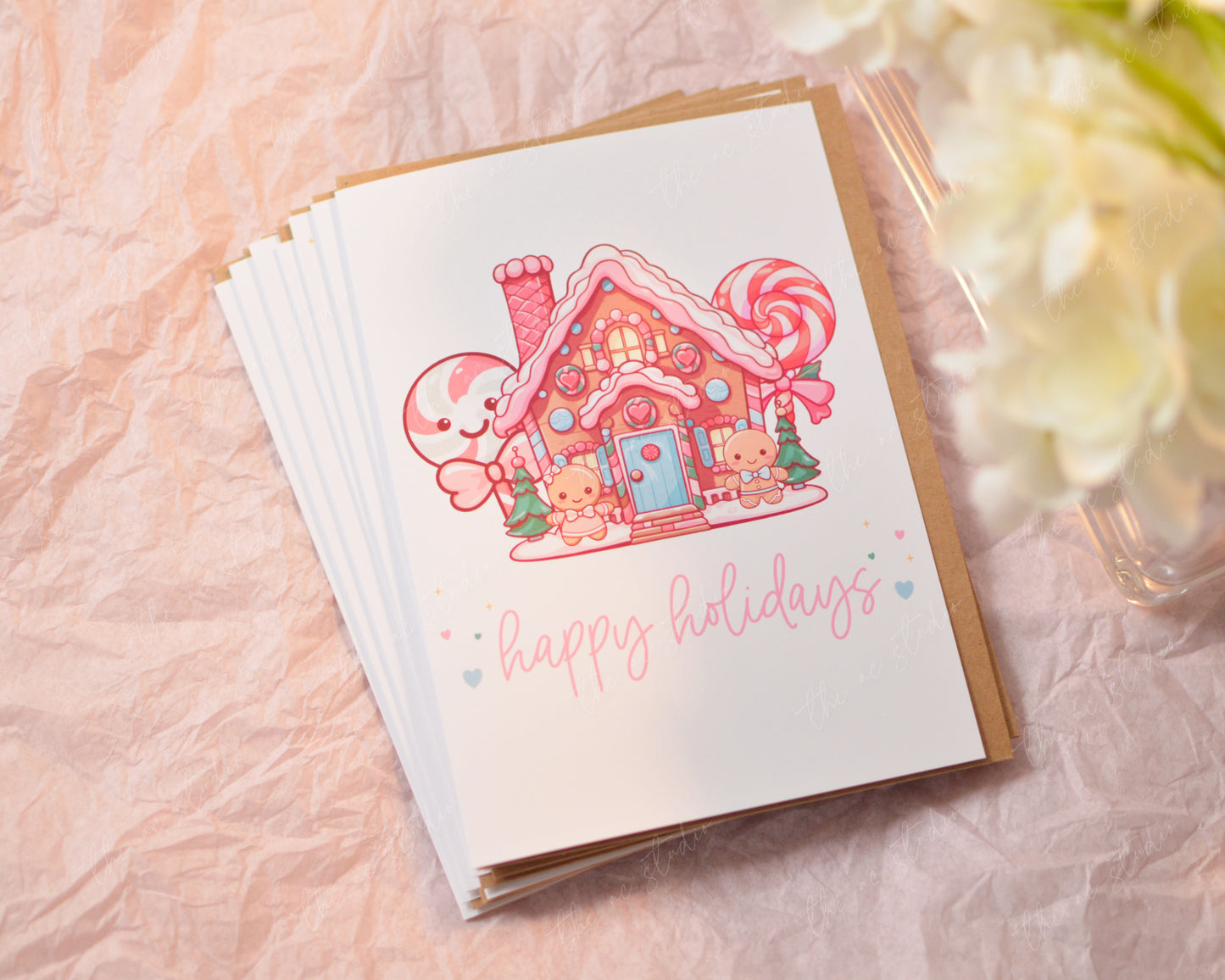 Kawaii Happy Holiday Set Greeting Card
