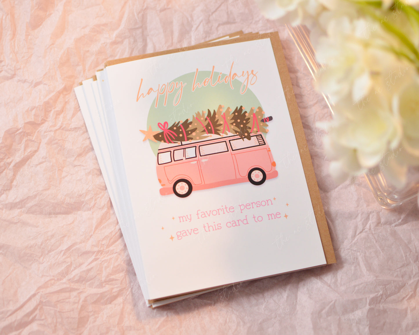 Kawaii Happy Holiday Set Greeting Card