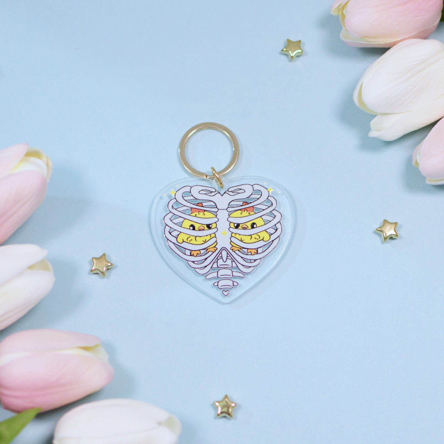 ChickAhn Acrylic Keychain - Heart ChickAhns