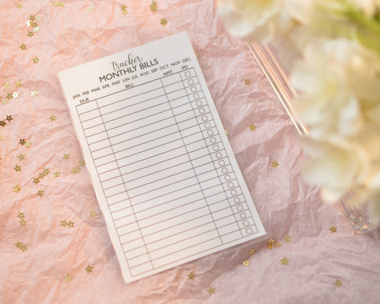 Monthly Bills Tracker Sheet