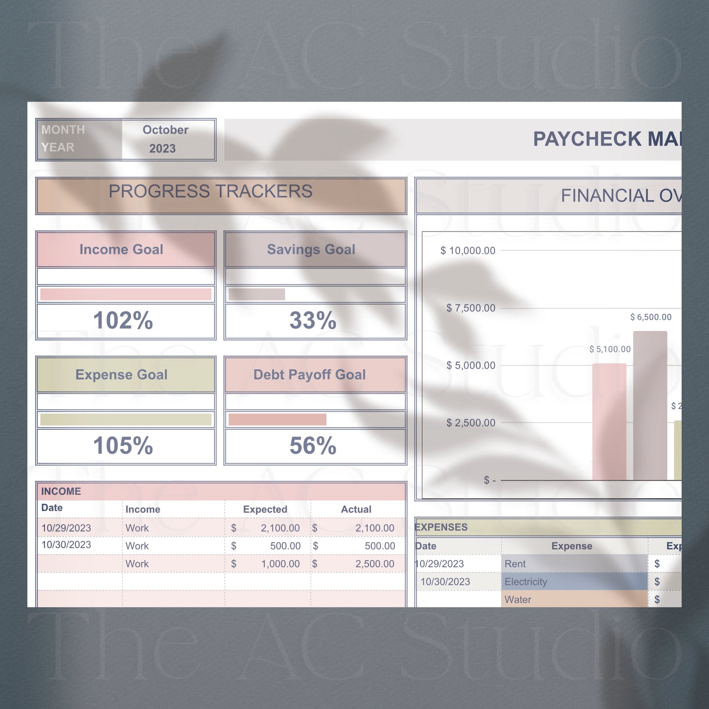 Paycheck Management Dashboard (Theme 1)