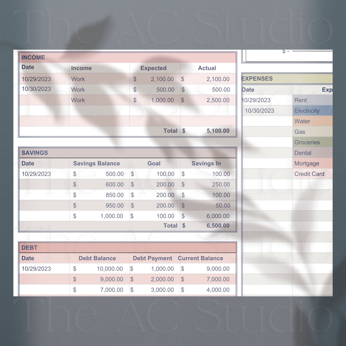 Paycheck Management Dashboard (Theme 1)