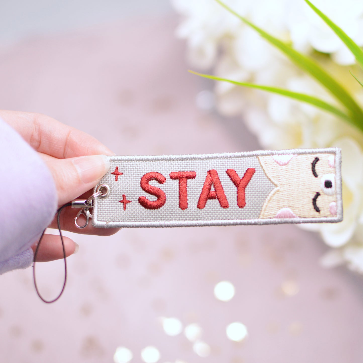 Customizeable STAY Peek-A-Boo Key Tag