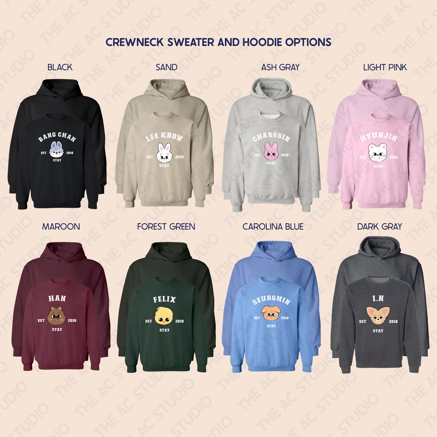 Custom STAY Character Name Apparel