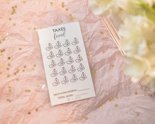 Taxes Fund Tracker Sheet