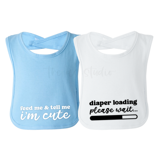 Cute and Funny Bibs, Set of 2