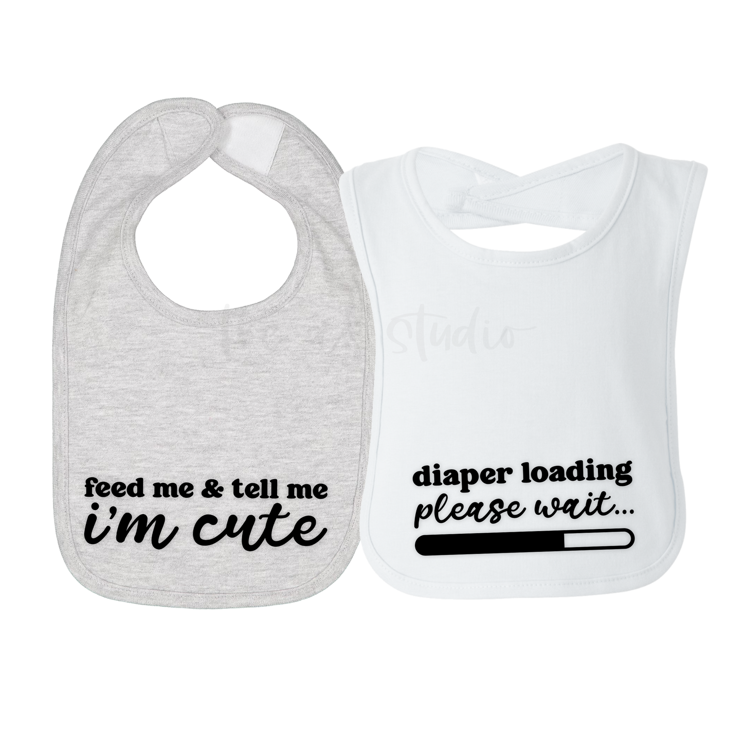 Cute and Funny Bibs, Set of 2