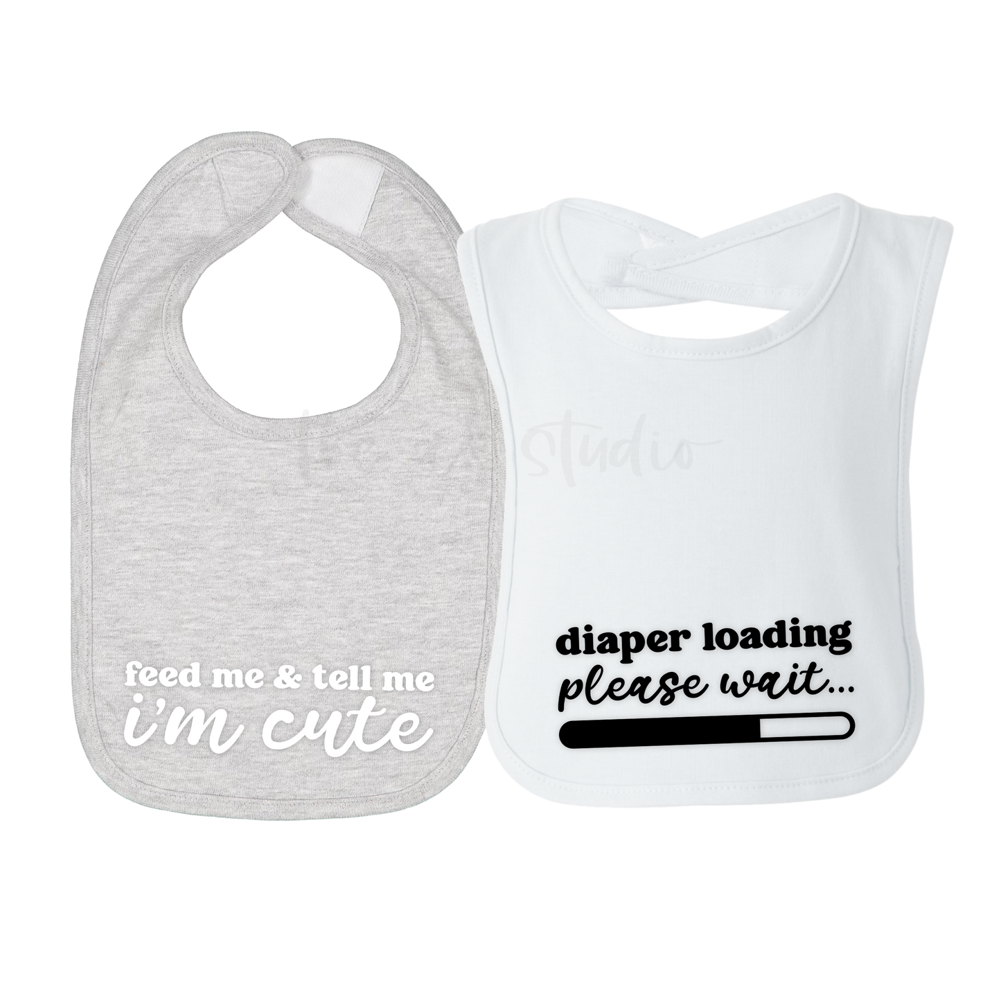 Cute and Funny Bibs, Set of 2