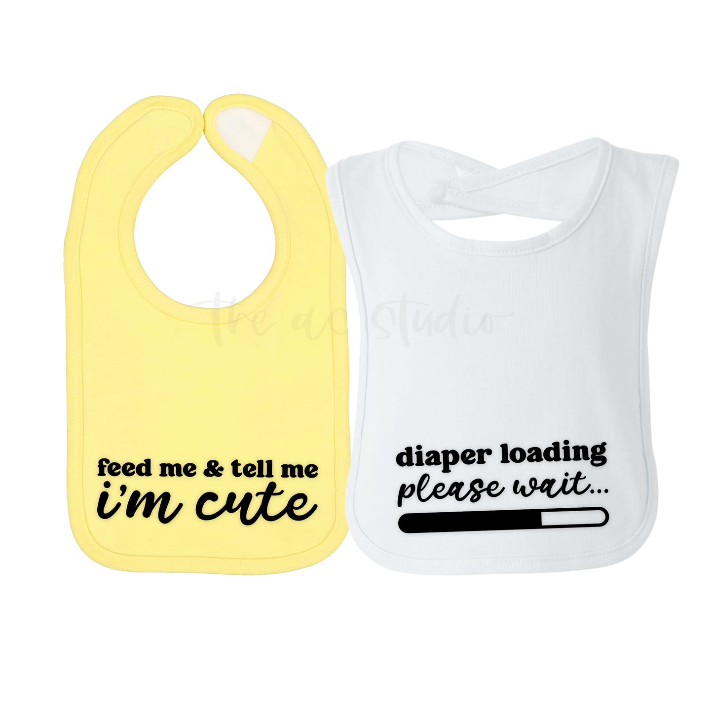Cute and Funny Bibs, Set of 2