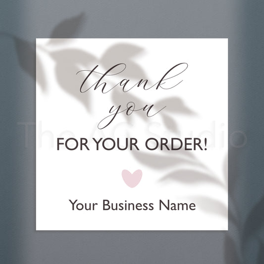 Personalized Square Labels for Your Small Business (Style 2)