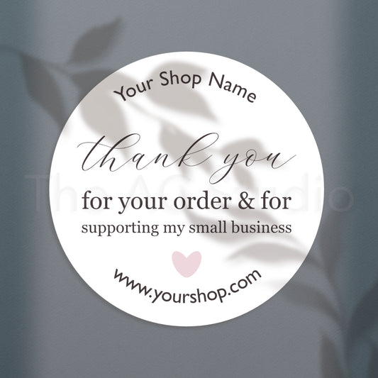 Personalized Circle Labels for Your Small Business (Style 6)