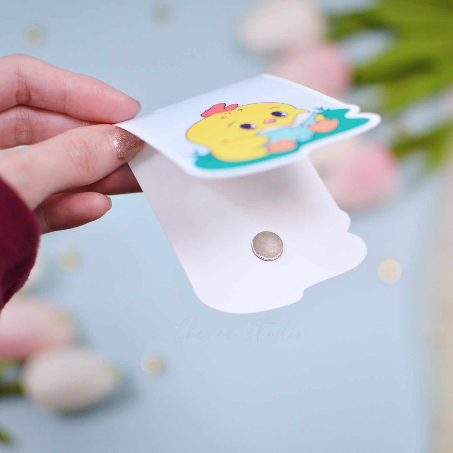 ChickAhn Magnetic Bookmark - Bookworm ChickAhn