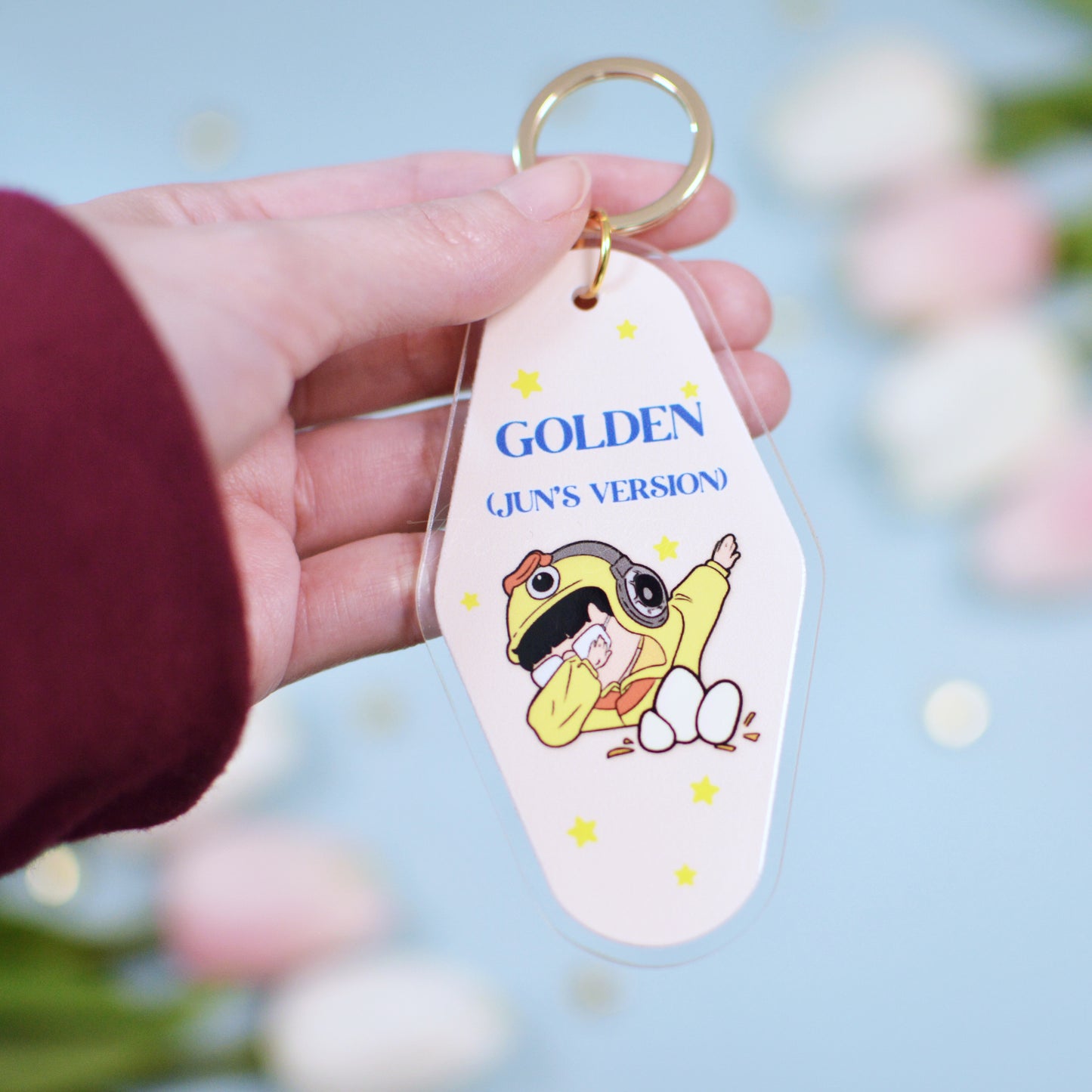 ChickAhn Acrylic Keychain - Golden Jun's Version