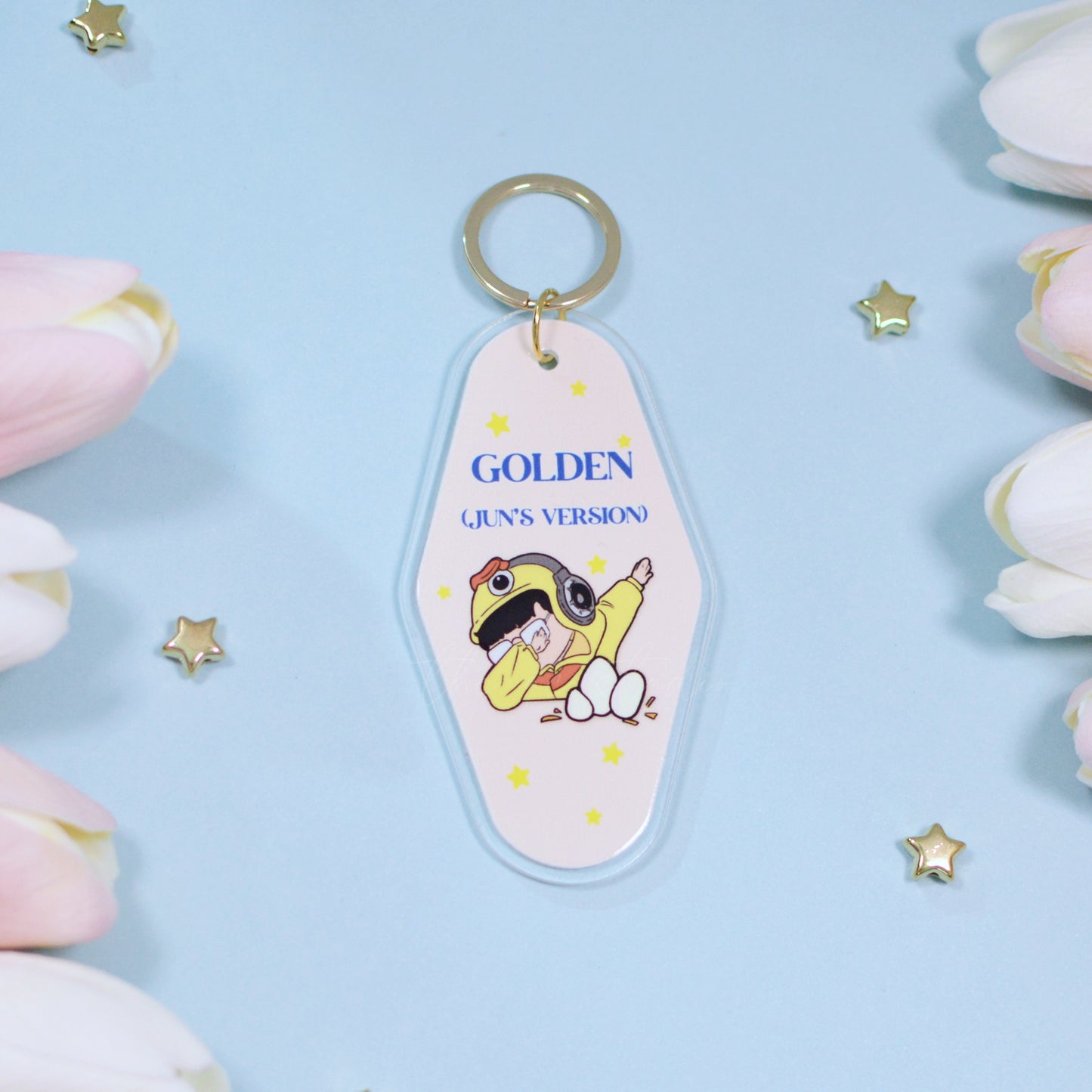 ChickAhn Acrylic Keychain - Golden Jun's Version