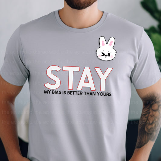 STAY - My Bias Is Better Than Yours T-Shirt (Gray)