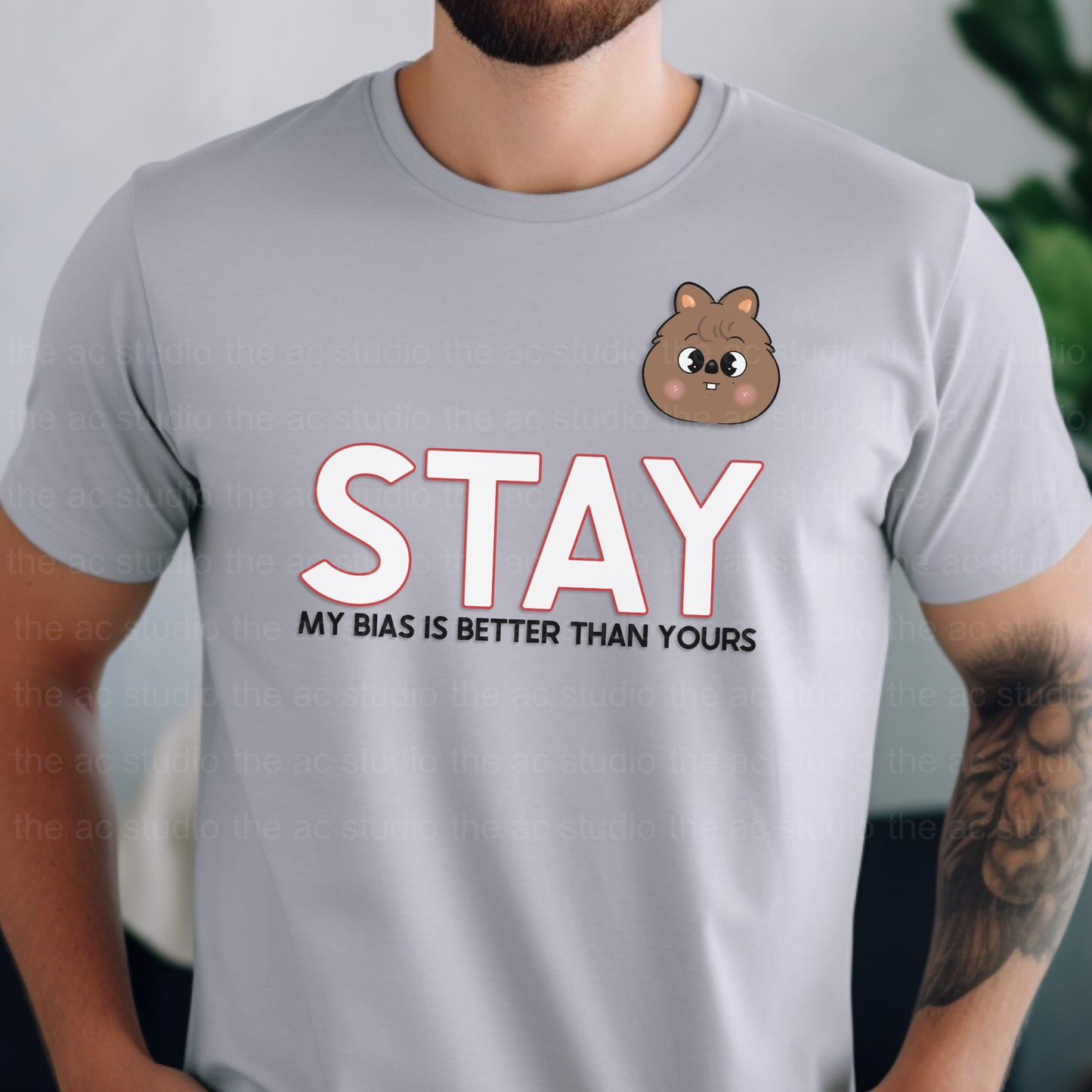 STAY - My Bias Is Better Than Yours T-Shirt (Gray)