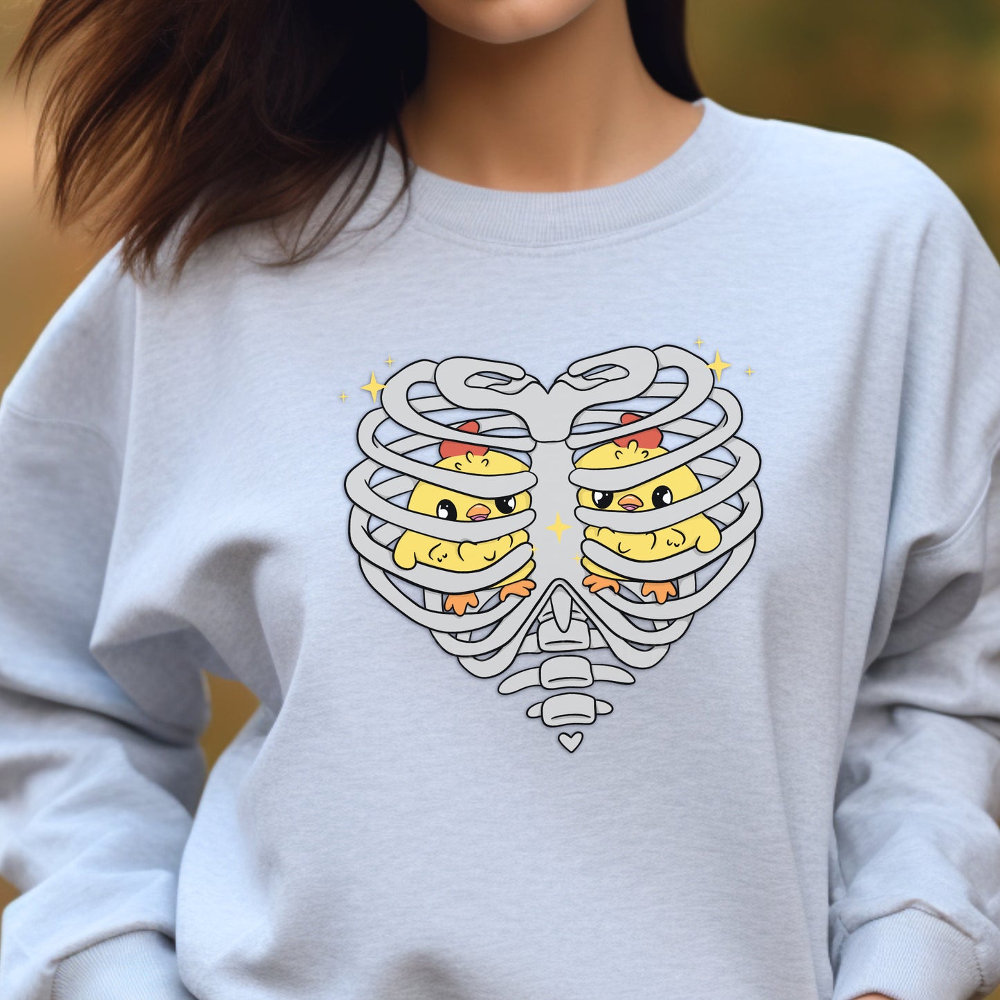 Heart ChickAhns Crewneck Sweater