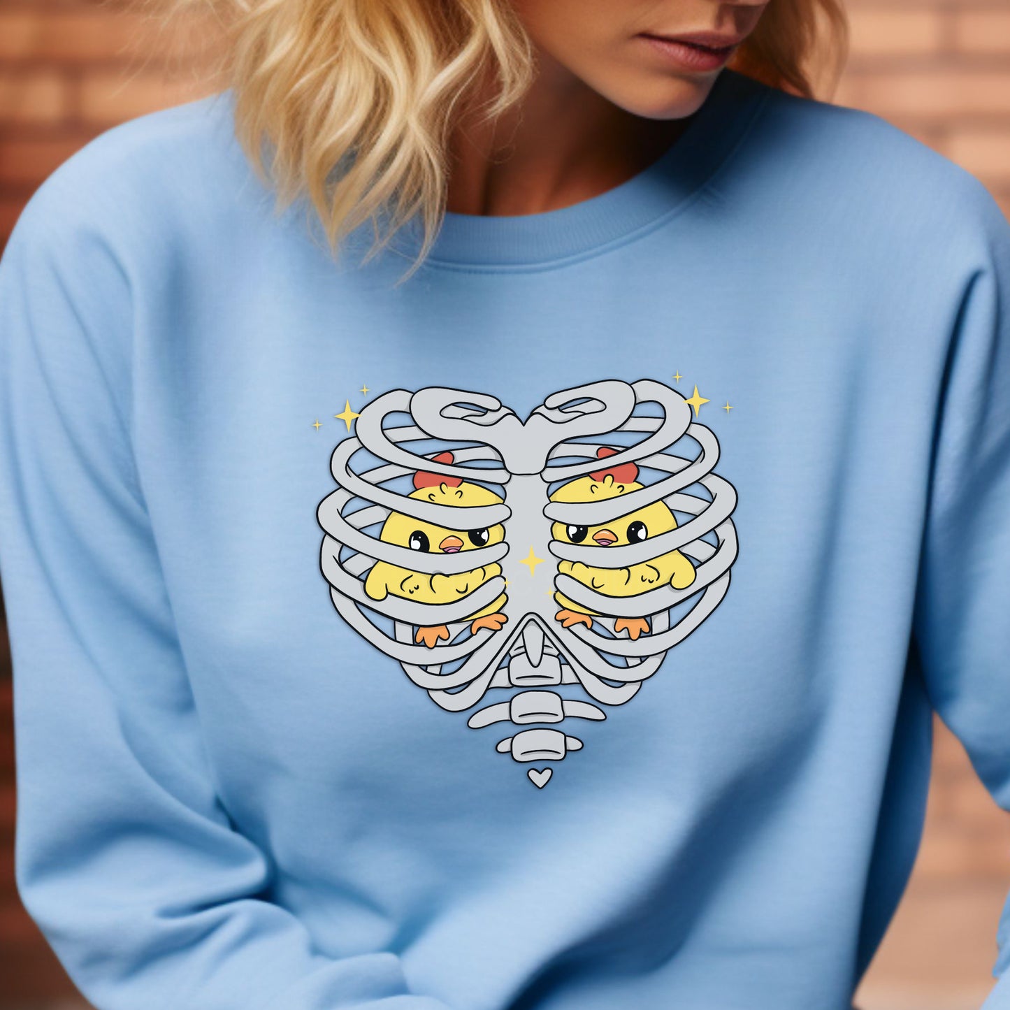 Heart ChickAhns Crewneck Sweater