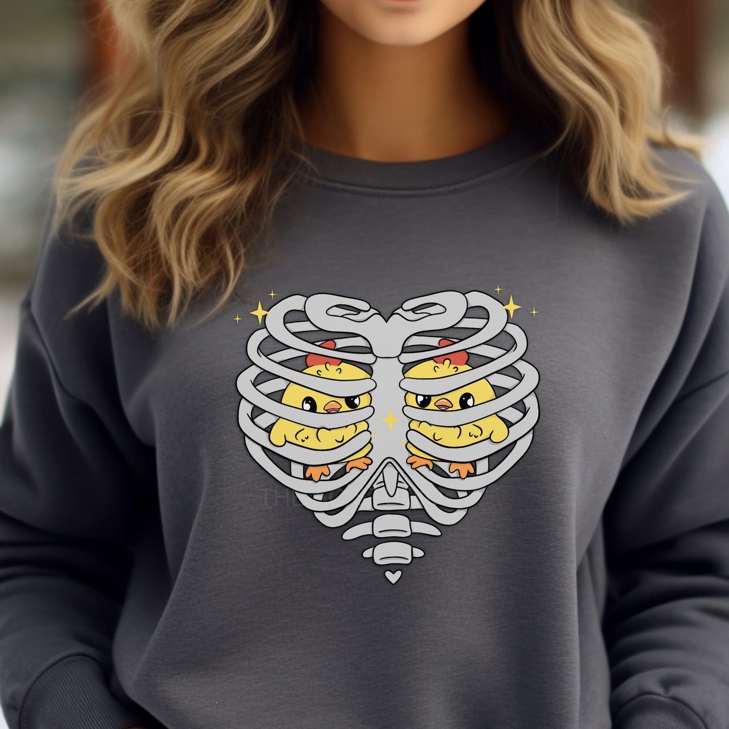 Heart ChickAhns Crewneck Sweater