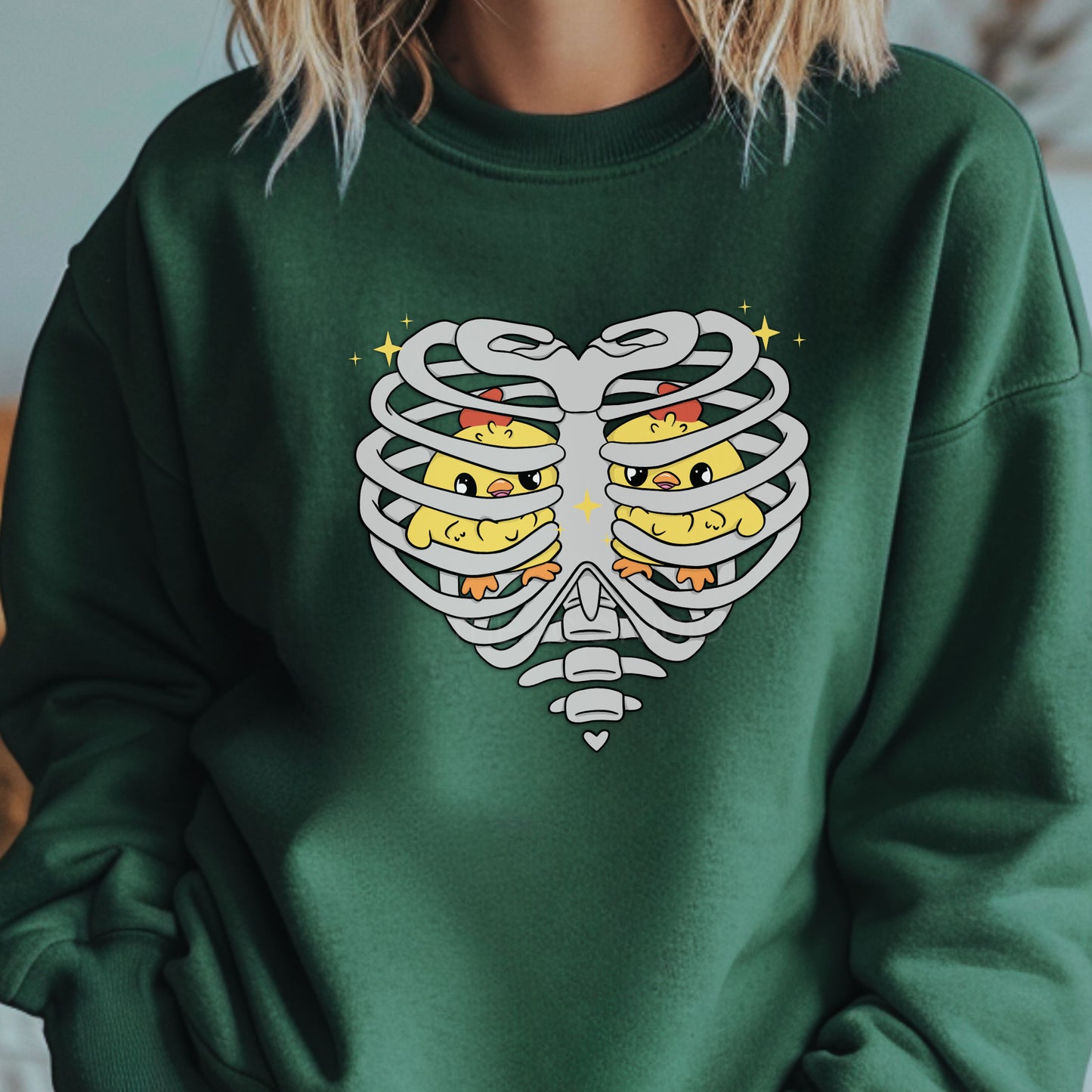 Heart ChickAhns Crewneck Sweater