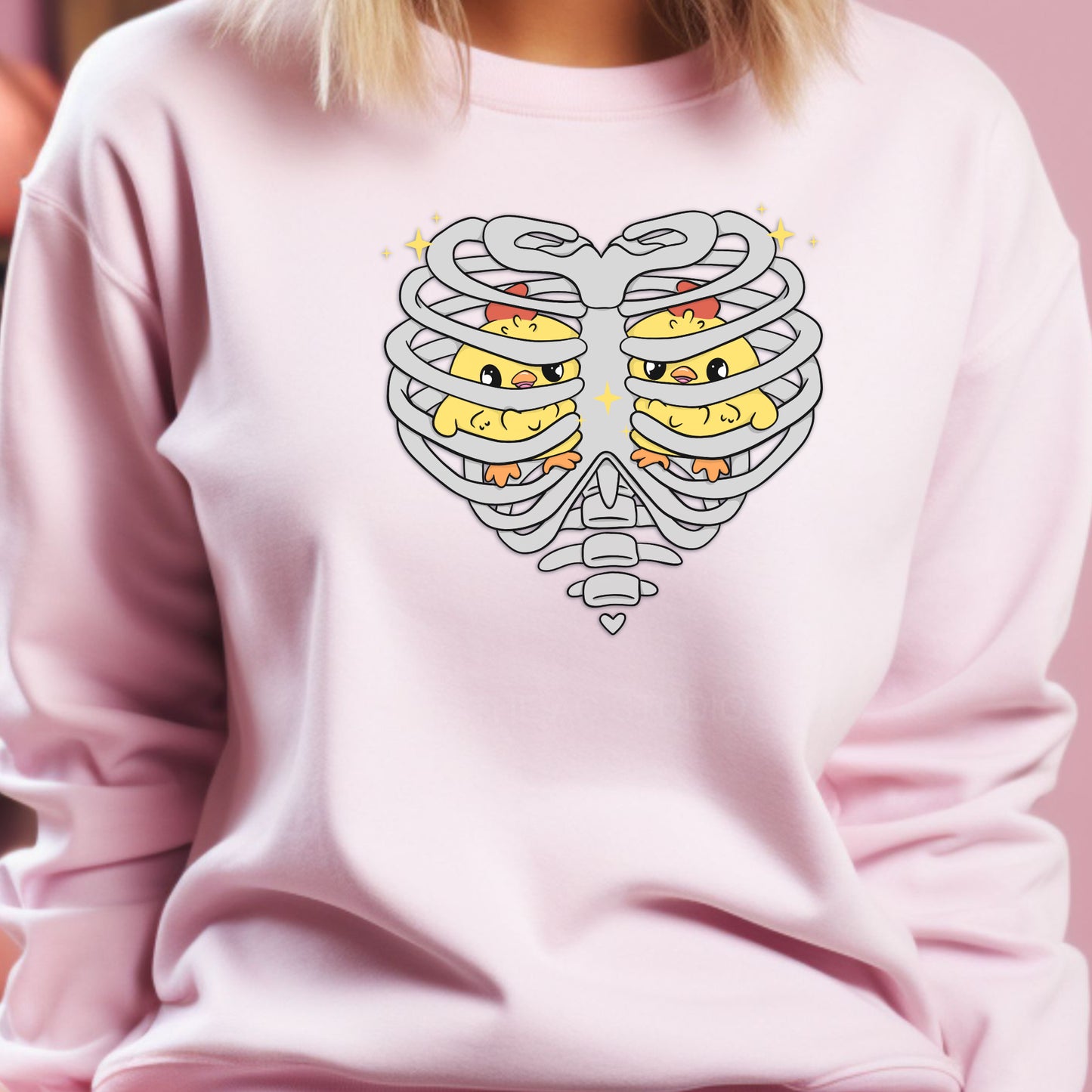 Heart ChickAhns Crewneck Sweater