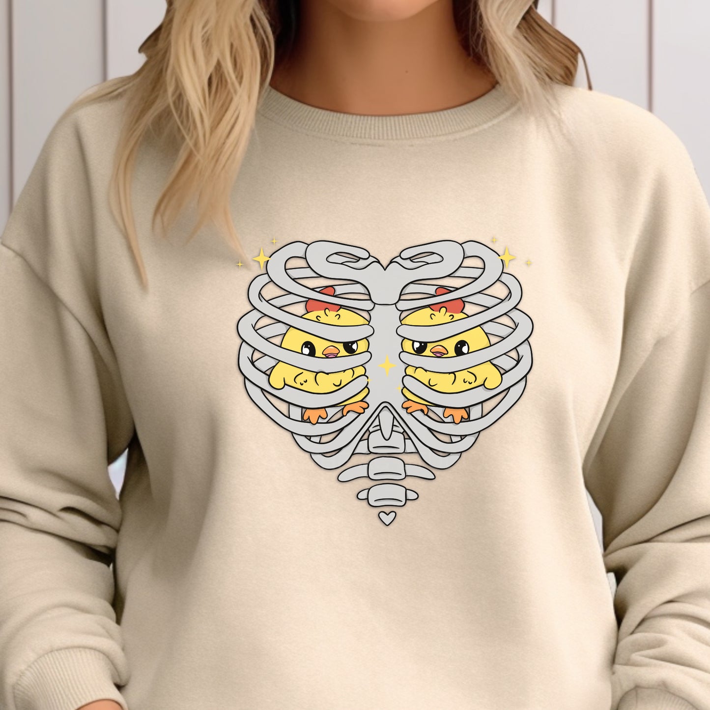 Heart ChickAhns Crewneck Sweater