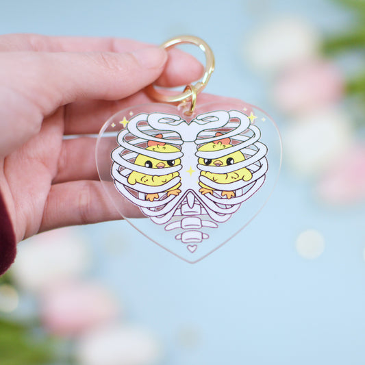 ChickAhn Acrylic Keychain - Heart ChickAhns
