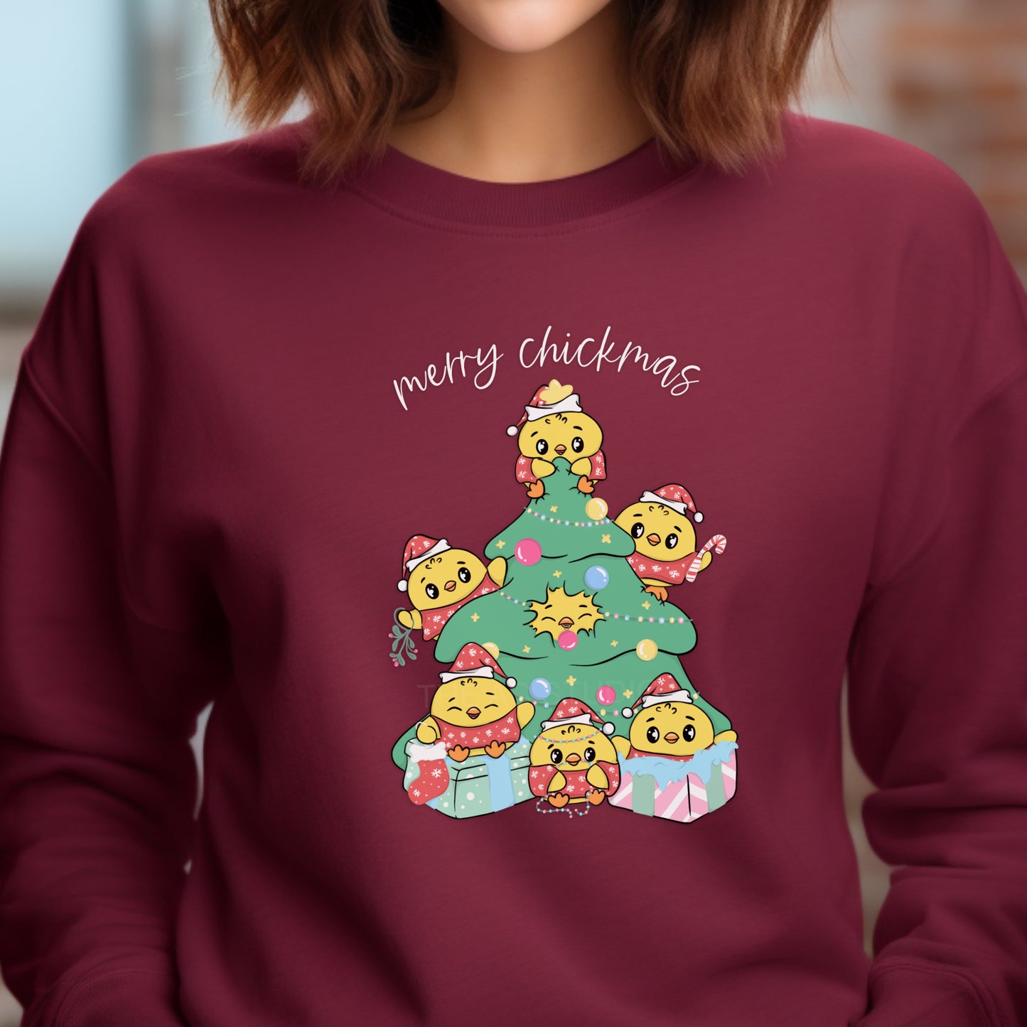 Merry Chickmas ChickAhn Crewneck Sweater