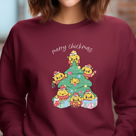 Merry Chickmas ChickAhn Crewneck Sweater
